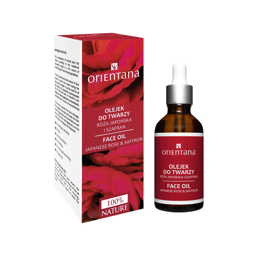 Orientana, huile pour le visage, rose et safran, 55 ml