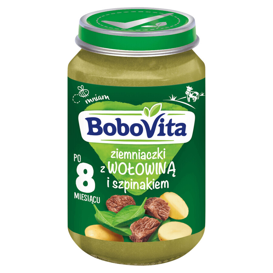 BoboVita Lunch, potatoes with beef and spinach, after 8 months, 190 g