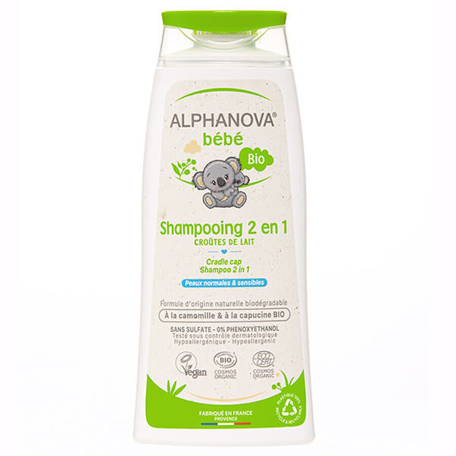 Alphanova Bebe, Bio shampoo per capelli, 200 ml