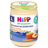 HiPP Collation au coucher Porridge au lait et aux fruits Bio, sans sucre ajouté, après 4 mois, 190 g