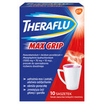 Theraflu Max Grip 1000 mg + 70 mg + 10 mg, poeder voor orale oplossing, smaak van bosvruchten en menthol, 10 sachets 