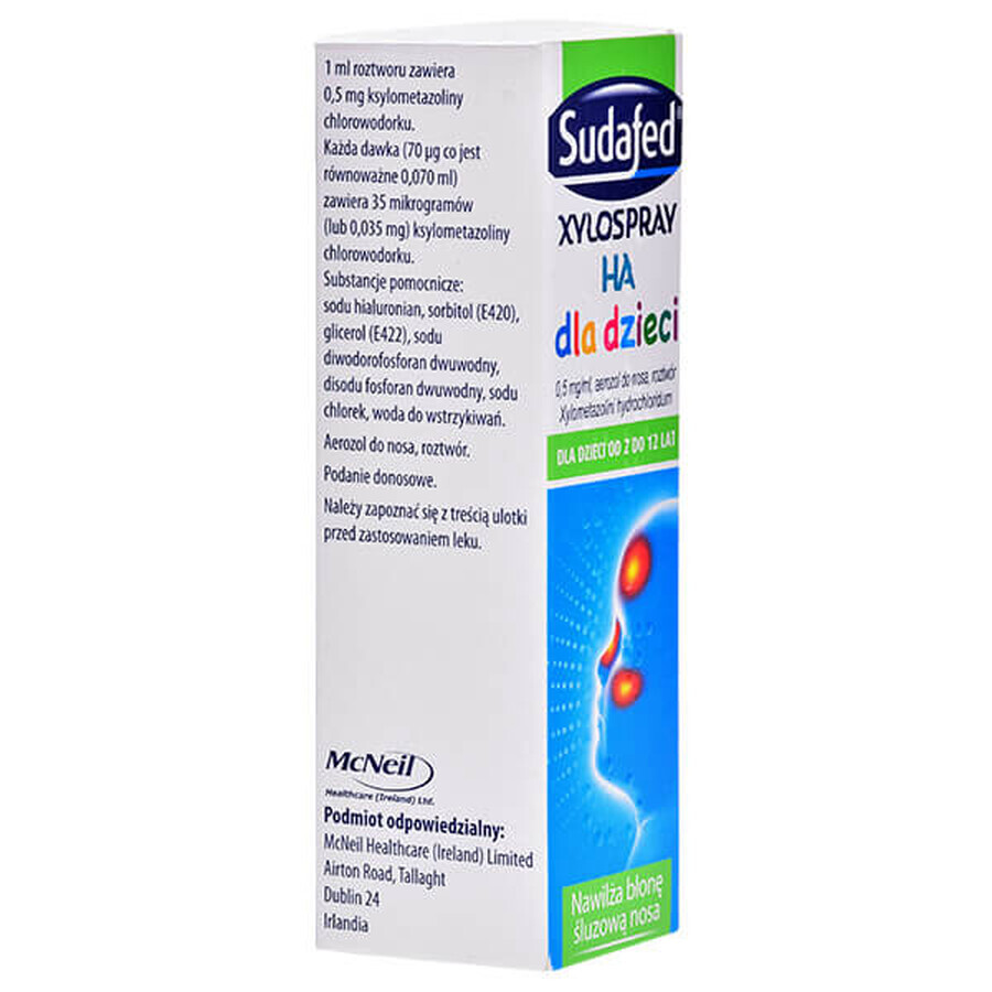 Sudafed XyloSpray HA voor kinderen 0,5 mg/ml, neusspray, 2-12 jaar, 10 ml