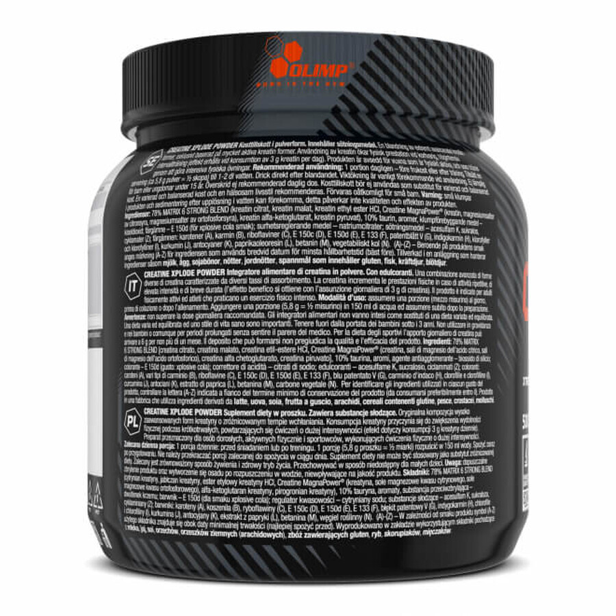 Olimp Creatine Xplode Powder, orange flavor, 500 g