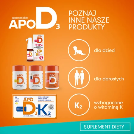 ApoD3 Chews, vitamina D3 800 UI per bambini sopra i 3 anni, gusto arancia, 30 capsule molli masticabili 