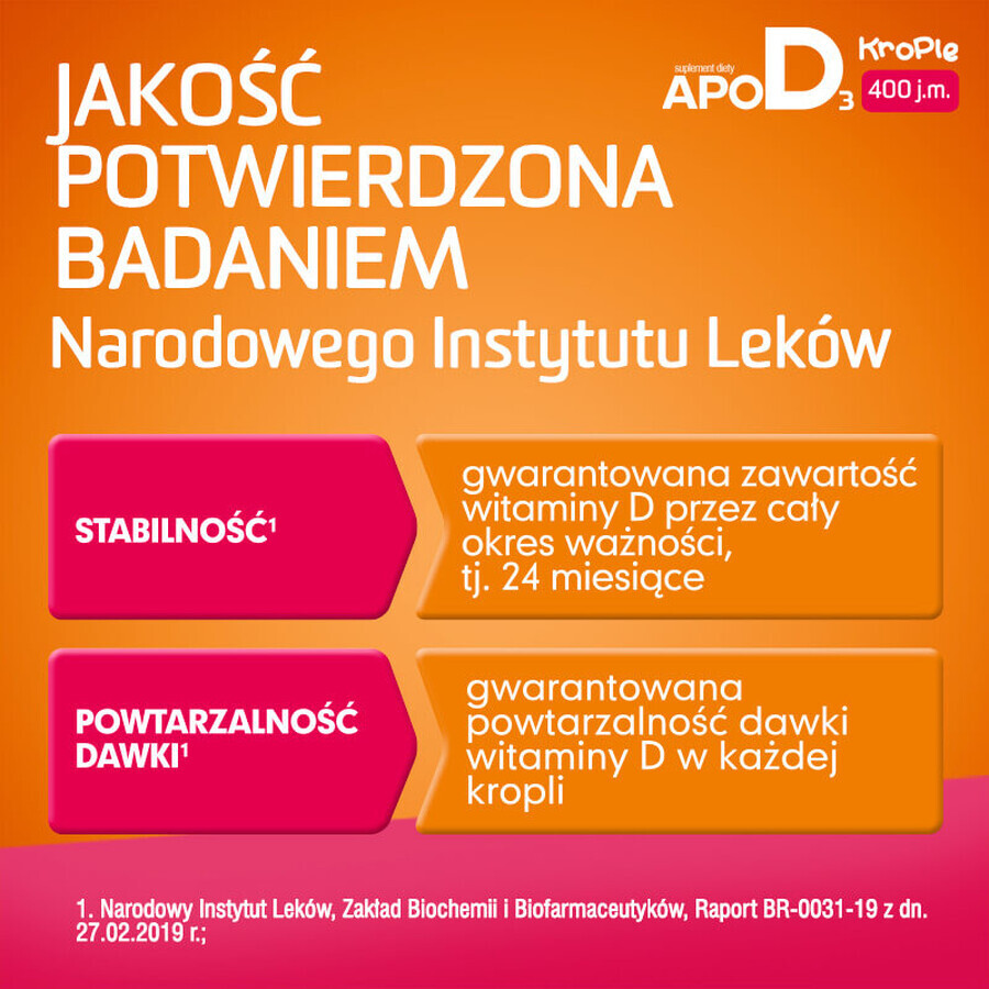 ApoD3 Druppels, vitamine D3 400 IE voor zuigelingen en kinderen vanaf dag 1, 10 ml