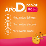 ApoD3 Druppels, vitamine D3 400 IE voor zuigelingen en kinderen vanaf dag 1, 10 ml