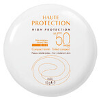 Avene Sol, protector compacto mineral arena, pieles hipersensibles, SPF 50, 10 g