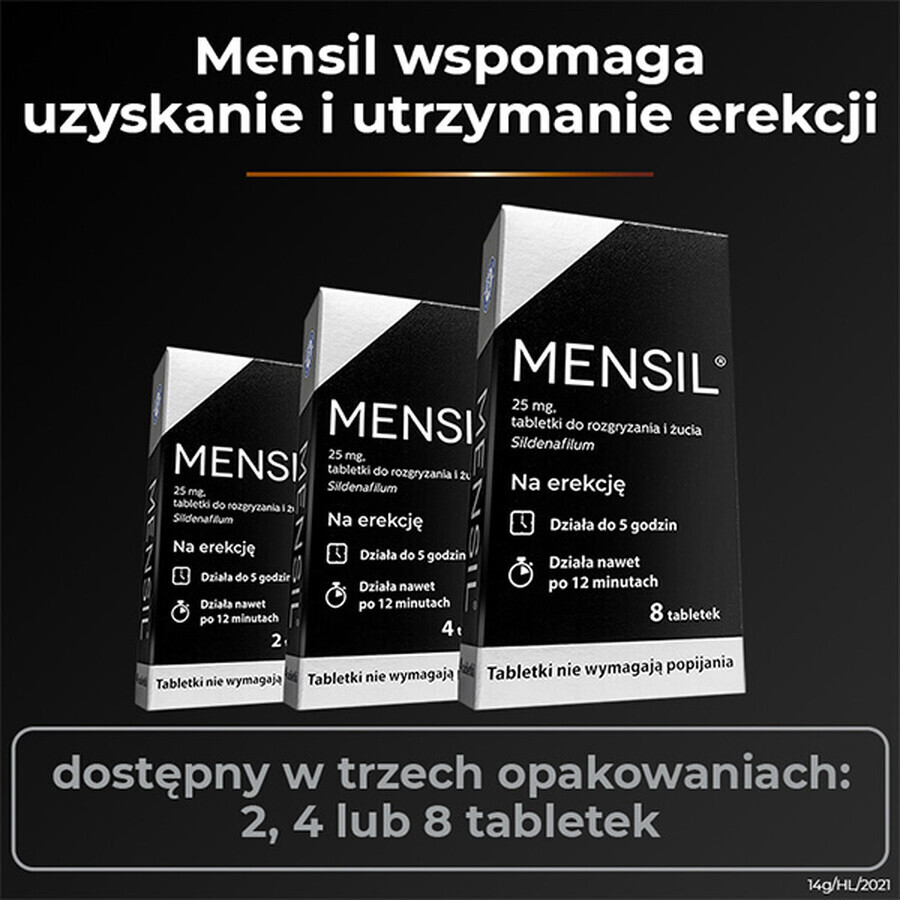 Mensil 25 mg, 2 compresse masticabili