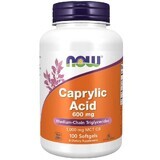 Now Foods, Caprylzuur, Caprylzuur, 600 mg, 100 tabletten