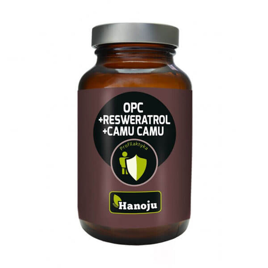 Hanoju, OPC + Resveratrol + Bio Camu Camu 500 mg, 60 capsule