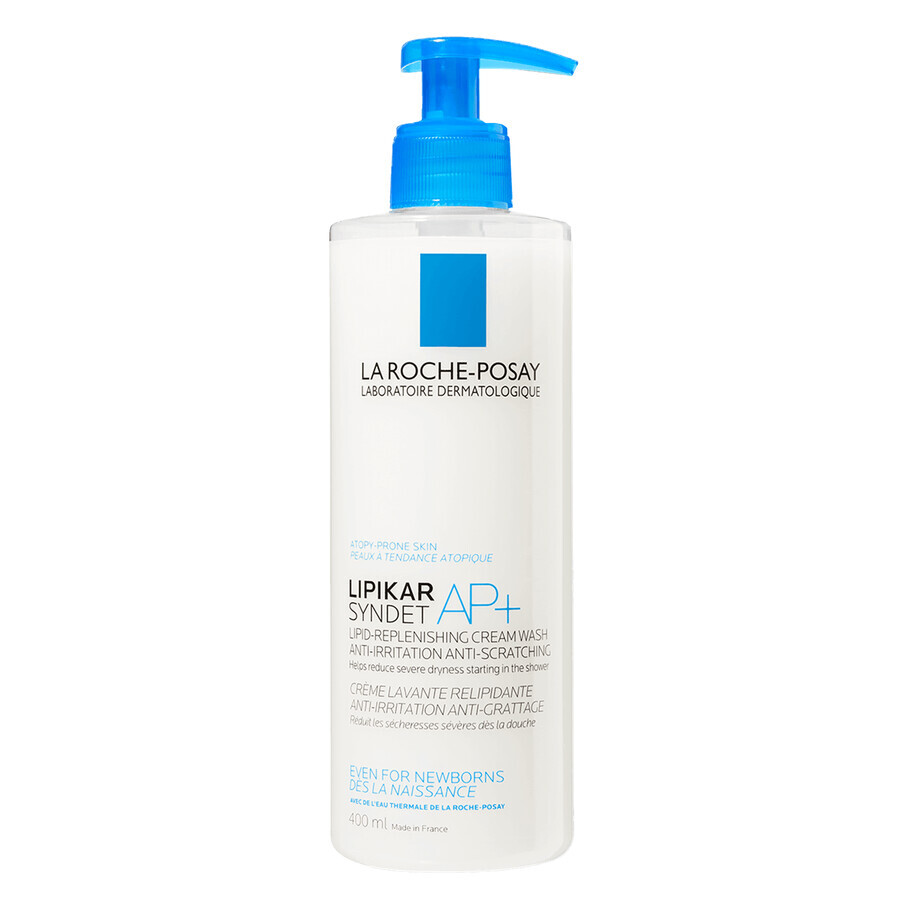 La Roche-Posay Lipikar Syndet AP+, lipidenvullende lichaamscrème, vanaf de geboorte, 400 ml