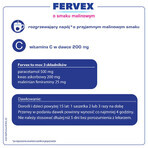 Fervex 500 mg + 200 mg + 25 mg, granules for oral solution, raspberry flavor, 12 sachets