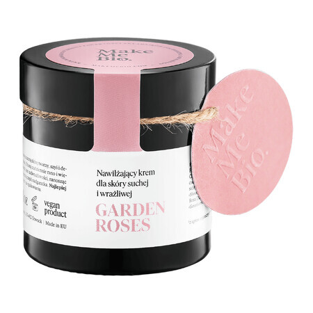 Make Me Bio Garden Roses, crème hydratante pour peaux sèches et sensibles, 60 ml