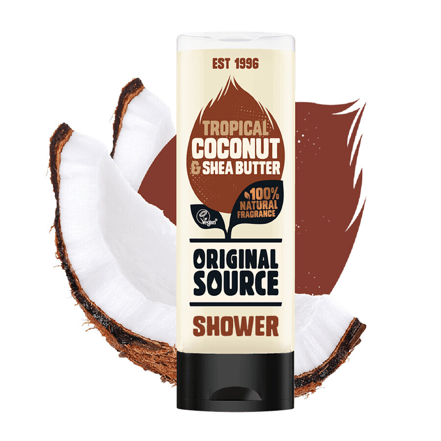 Original Source Vegan, shower gel, coconut and shea butter, 500 ml