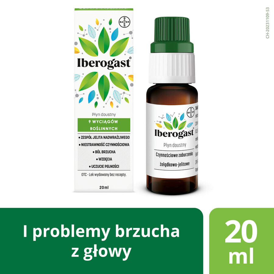 Iberogast, líquido oral, 20 ml