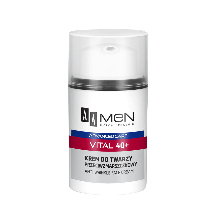 AA Men Advanced Care Vital 40+, crema viso antirughe, 50 ml