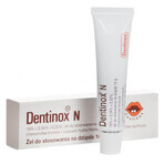 Dentinox N (150 mg + 3,4 mg + 3,2 mg)/g, gel pentru aplicarea pe gingii, 10 g