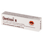 Dentinox N (150 mg + 3,4 mg + 3,2 mg)/g, gel pentru aplicarea pe gingii, 10 g