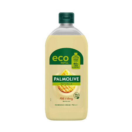 Palmolive, jabón líquido, leche y miel, recambio, 750 ml