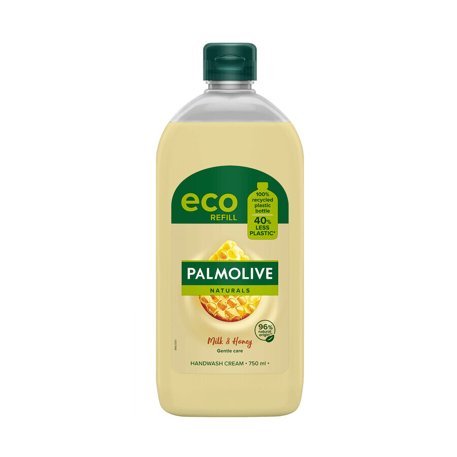 Palmolive, jabón líquido, leche y miel, recambio, 750 ml