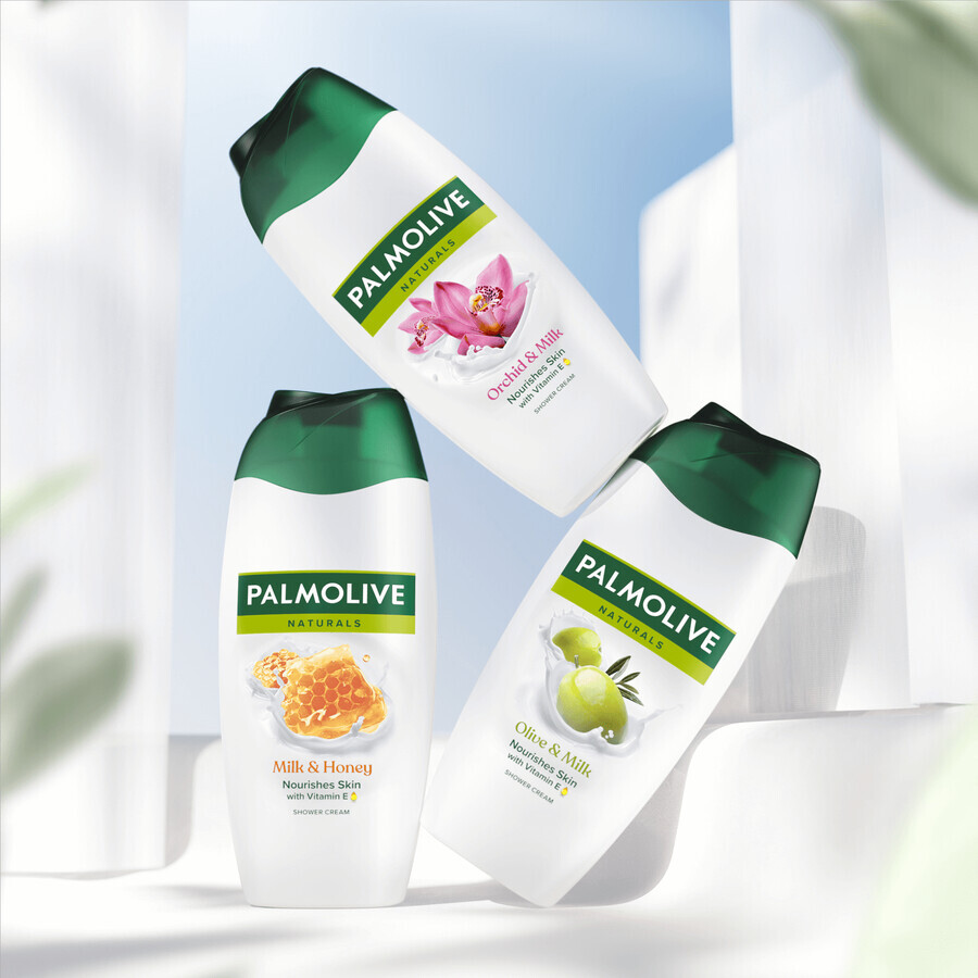 Palmolive Naturals, gel de duș cremos, orhidee și lapte, 500 ml