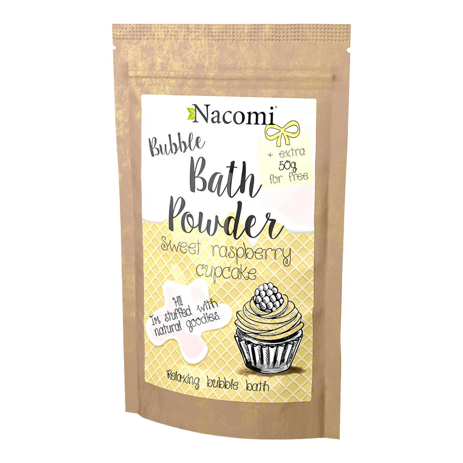 Nacomi, badpoeder, frambozencupcake, 150 g