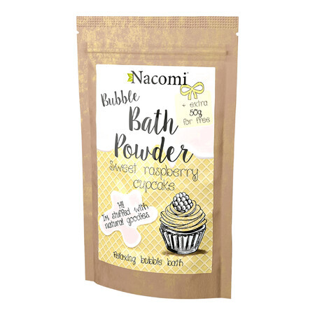 Nacomi, polvo de baño, cupcake de frambuesa, 150 g