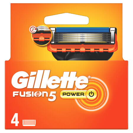 Gillette Fusion 5 Power, wisselpatronen, 4 stuks