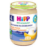 HiPP Collation au coucher Porridge au lait et à la banane Bio, sans sucre ajouté, après 4 mois, 190 g