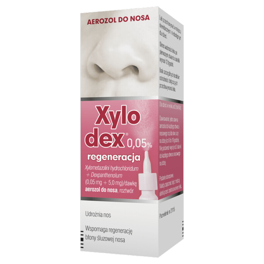 Xylodex 0,05% 0,05 mg + 5 mg, neusspray, voor kinderen van 2-6 jaar, 10 ml