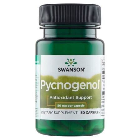 Swanson, Pycnogenol 50 mg, Frans maritiem pijnboomschorsextract, 50 capsules