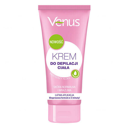 Venus, body hair removal cream, soothing with aloe, 150 ml