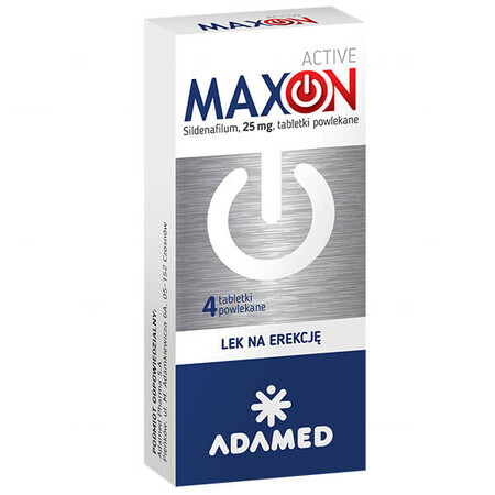 MaxON Active 25 mg, 4 filmomhulde tabletten