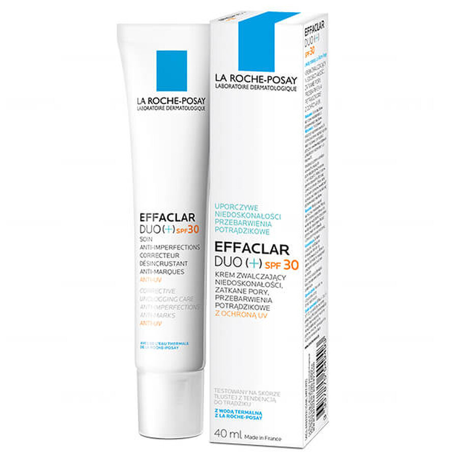 La Roche-Posay Effaclar Duo+, crema per combattere le imperfezioni, SPF 30, 40 ml