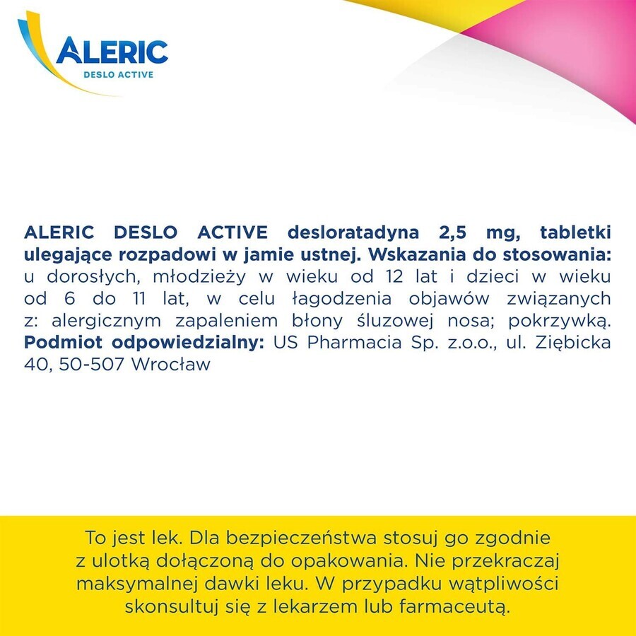 Aleric Deslo Active 2.5 mg, 10 orally disintegrating tablets