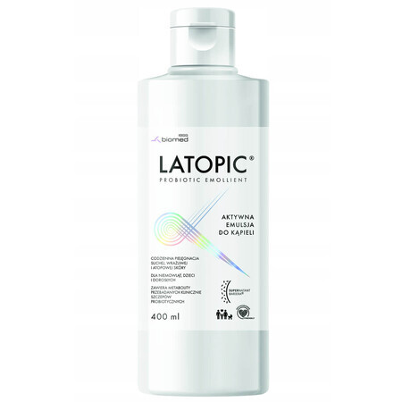 Latopic Probiotic Emollient, émulsion active pour le bain, à partir du jour 1, 400 ml