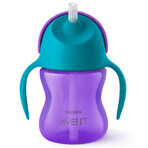 Avent cup with straw and handles, purple, SCF796/02, from 9 months, 200 ml