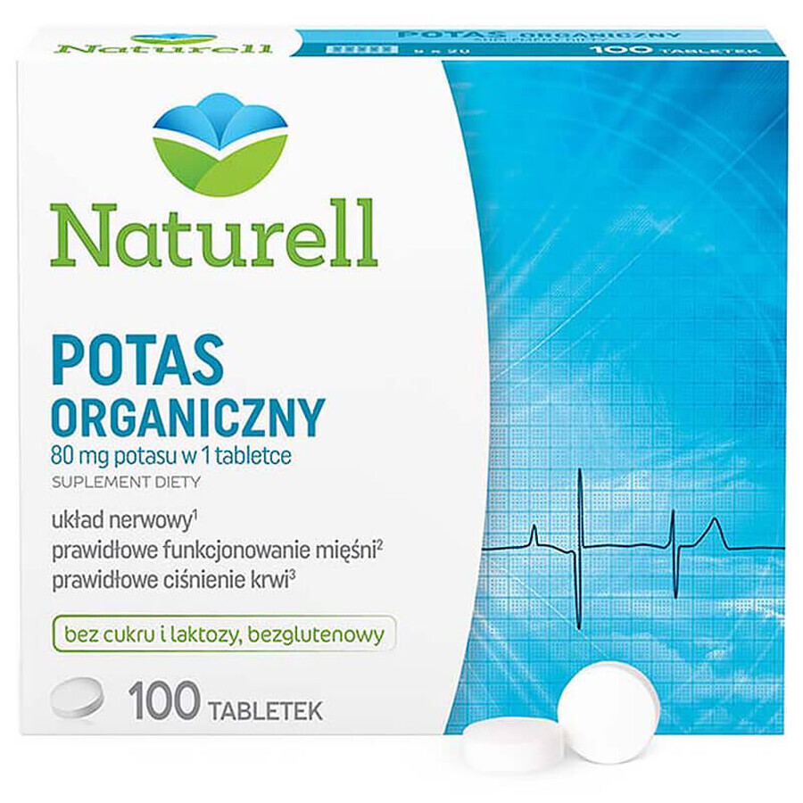 Naturell Organisch Kalium, 100 tabletten