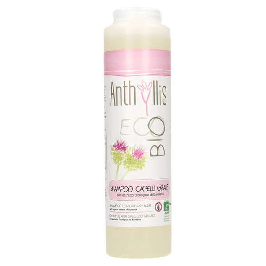 Anthyllis EcoBio, shampoo voor vet haar en roos, kliswortelextract, 250 ml