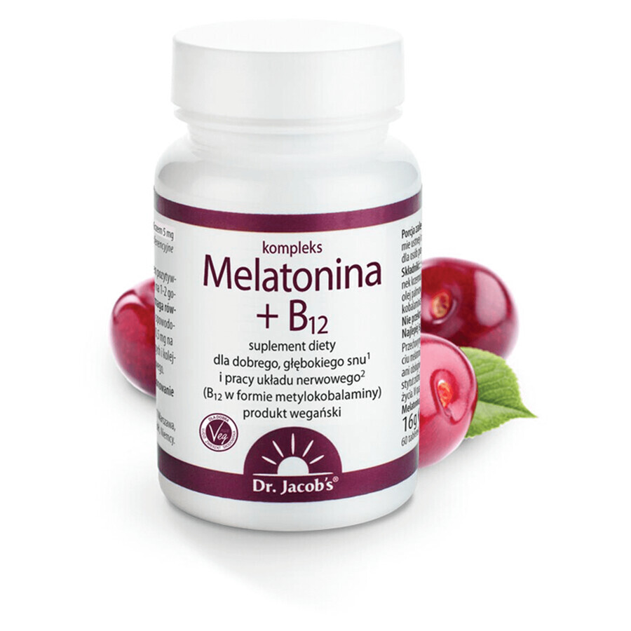 Dr. Jacob's Melatonine + B12 Complex, 60 tabletten