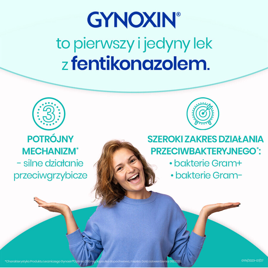 Gynoxin Optima 200 mg, 3 capsule molli vaginali