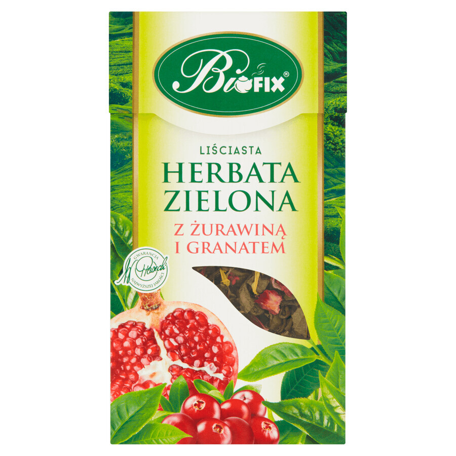 Bi Fix, Vert avec canneberge et grenade, thé en feuilles, 100 g