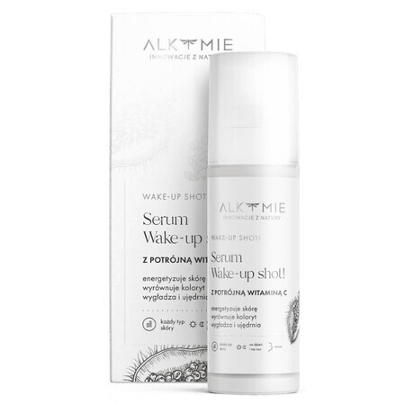 Alkmie Snow White Wake-up shot, gezichtsserum met drievoudige vitamine C, 30 ml