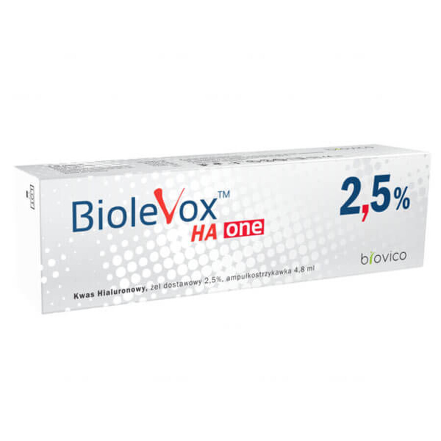 Biolevox HA One 2,5%, Gel zur Injektion, 4,8 ml x 1 Ampulle Spritze