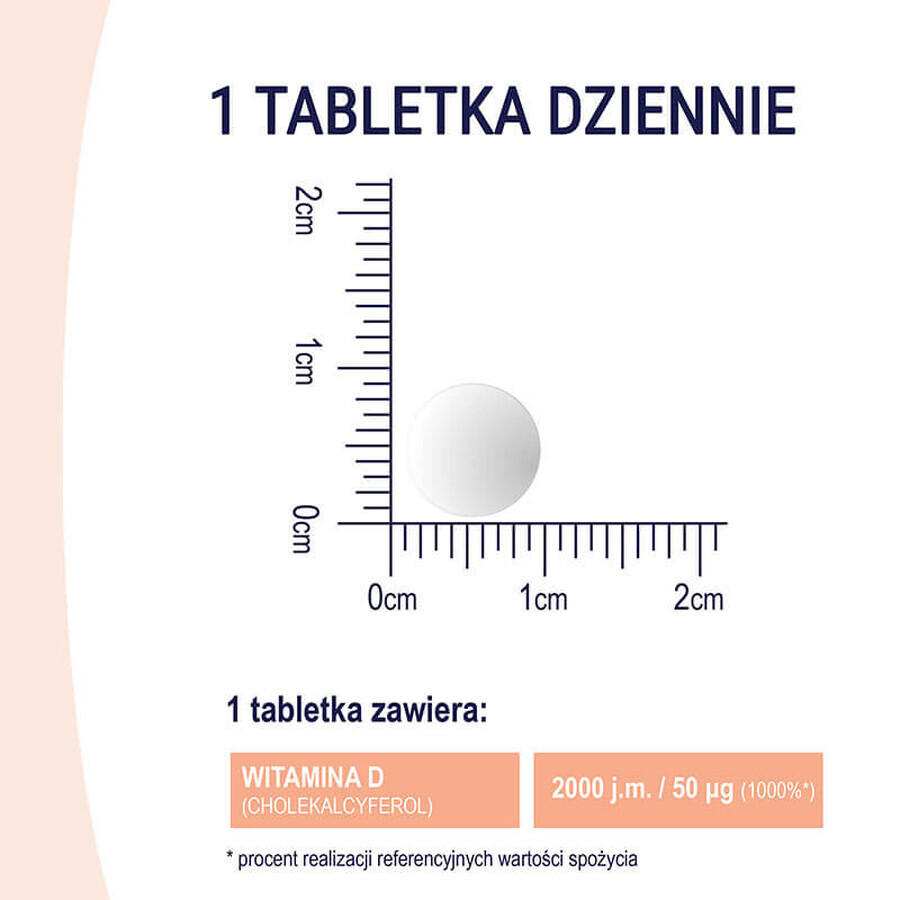 Naturell Vitamina D3 2000, 60 comprimidos masticables