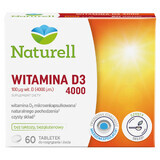 Naturell Vitamine D3 4000, 60 kauwtabletten