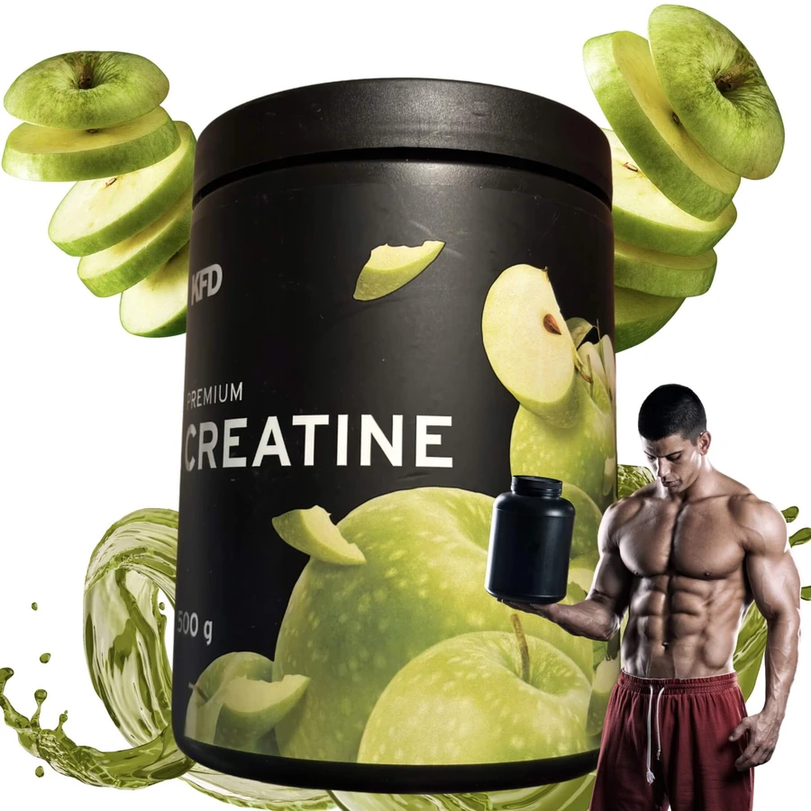 KFD Premium Creatine, green apple flavor, 500 g