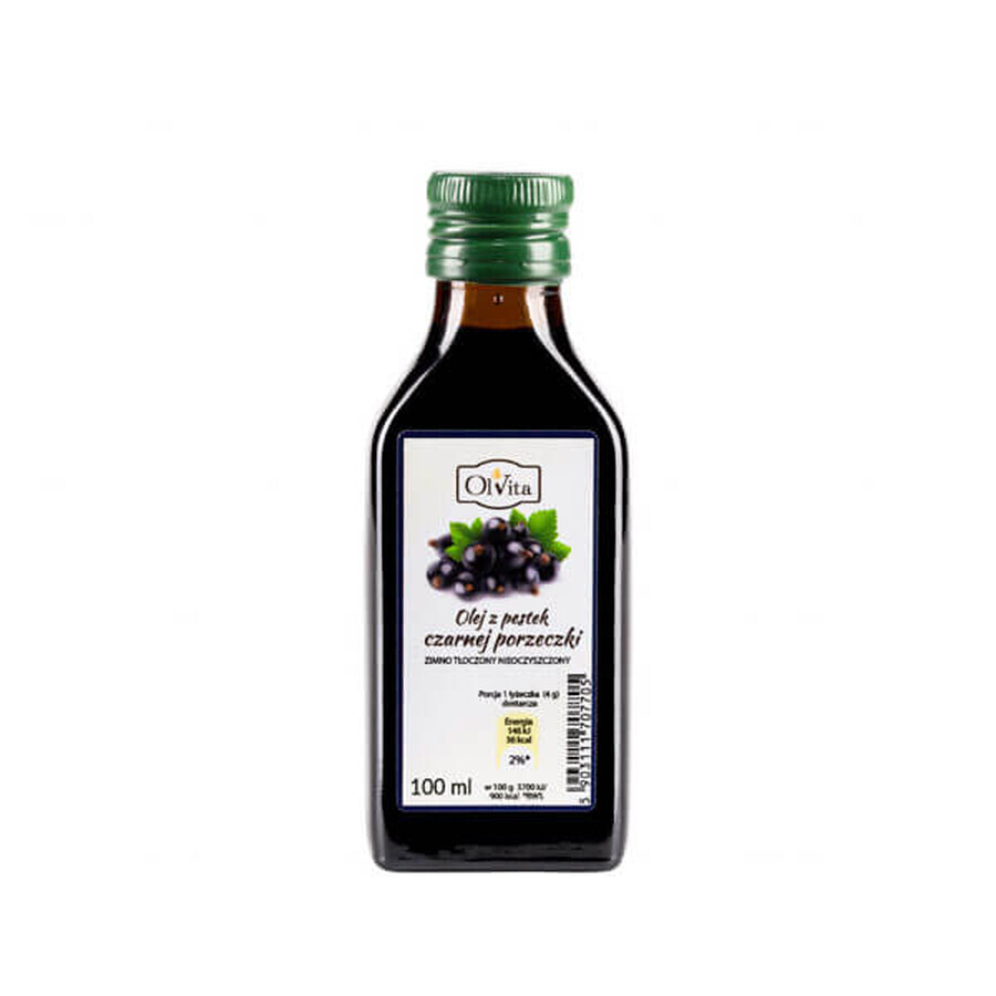 OlVita, huile de pépins de cassis pressée à froid, non purifiée, 100 ml