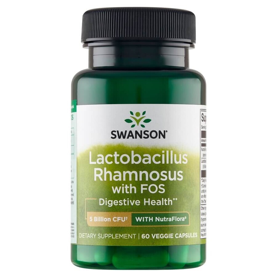 Swanson Lactobacillus Rhamnosus met FOS, 60 plantaardige capsules