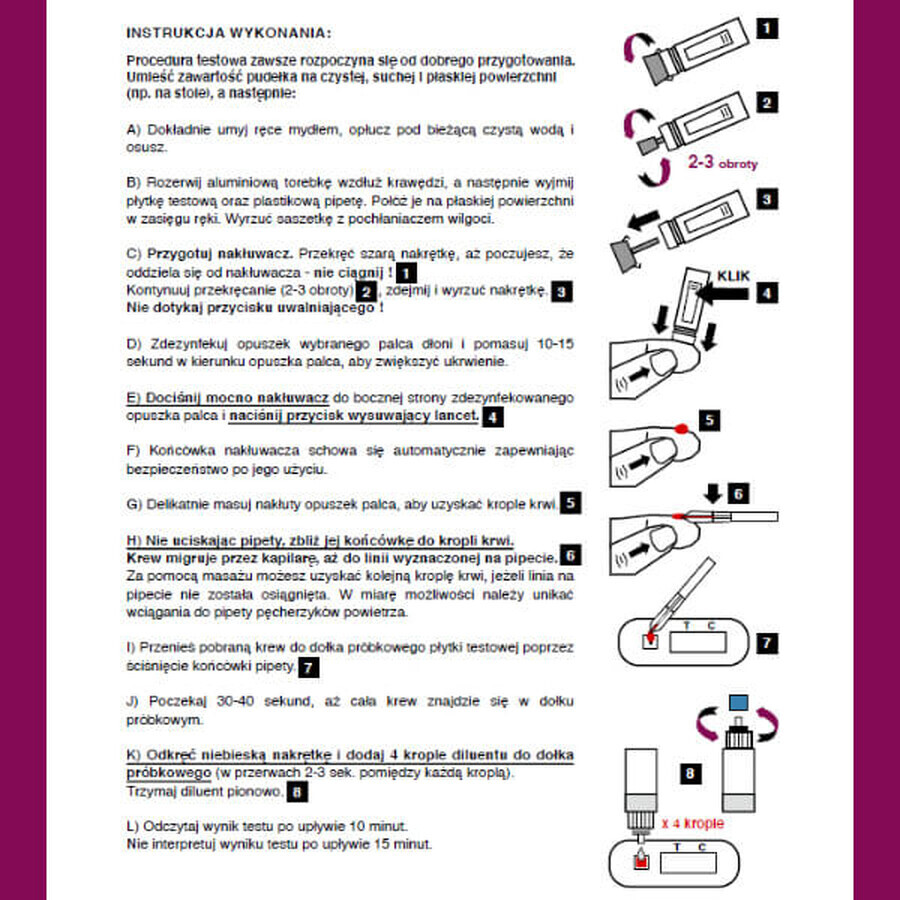 LabHome Tik'Alert, Lyme Disease Blood Test for Anti-Borrelia IgM Antibodies in a Tick Bite, 1pc